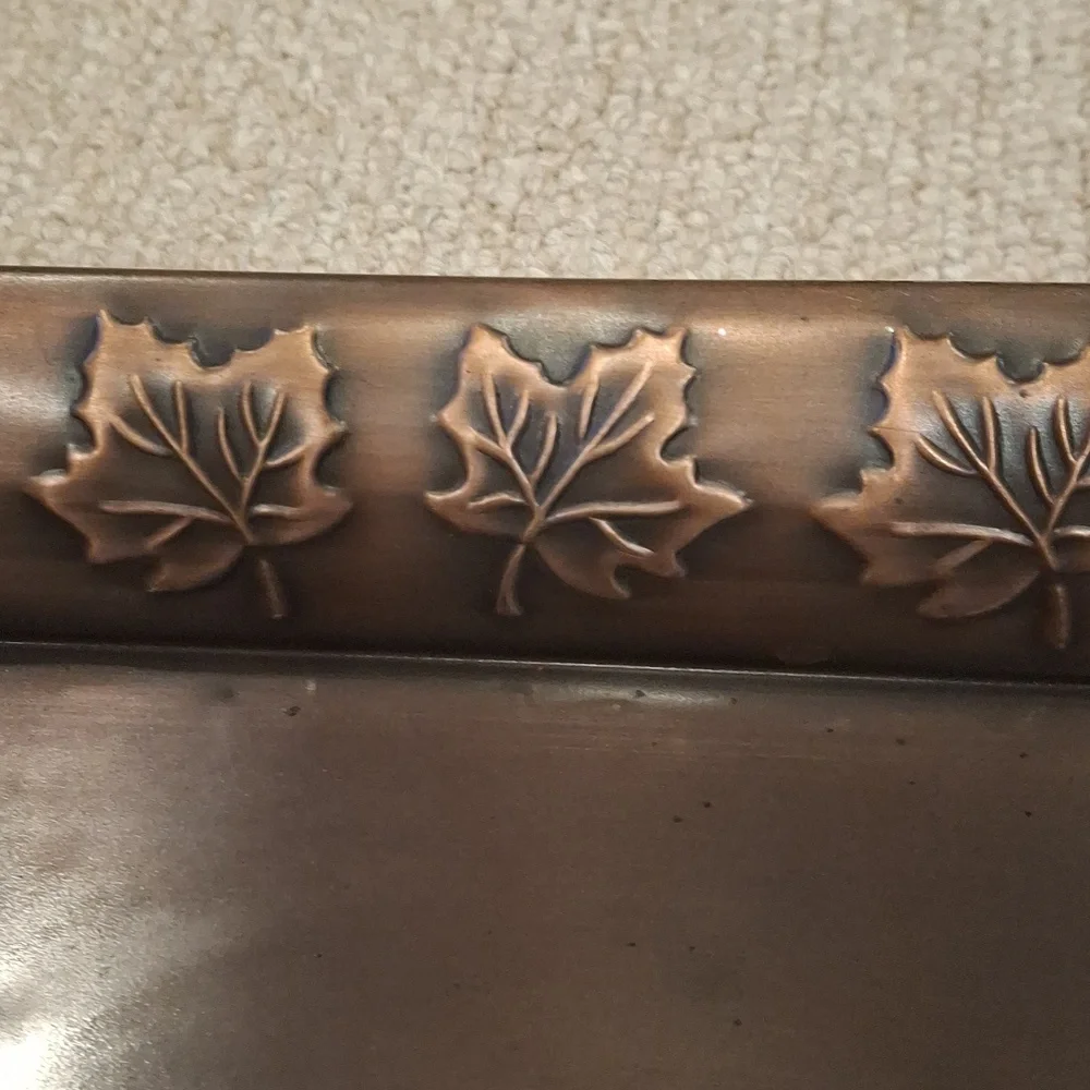 Essentials Bronze Leaf Pattern Vanity Tray